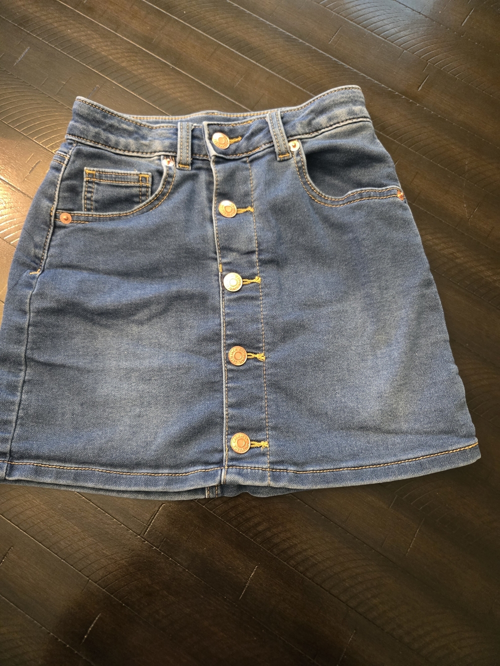 Cat & Jack Blue Denim Button-Front Mini Skirt
